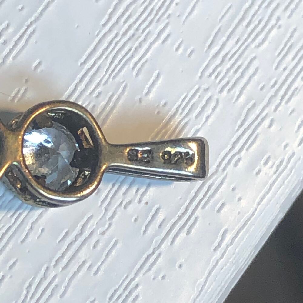 Vintage 90s-y2k Boy Son Keepsake Sterling Silver 925 Birthstone March Pendant - Picture 7 of 10